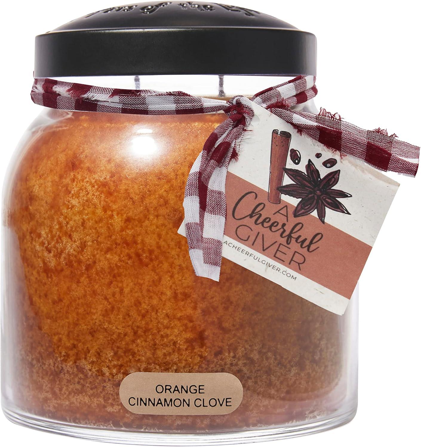 34oz Orange Cinnamon Clove Scented Soy Jar Candle