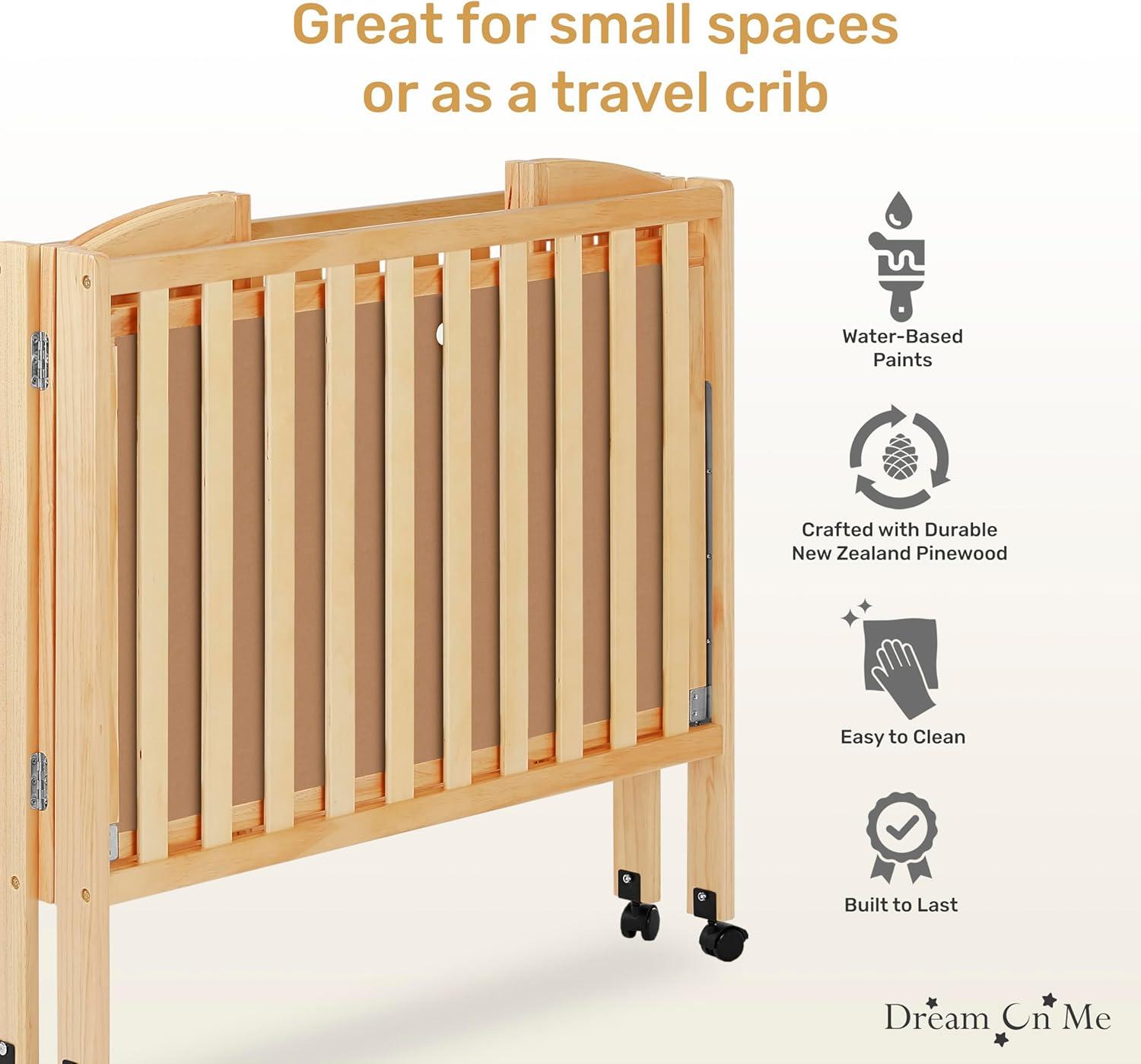 Dream On Me 2-in-1 Mini Convertible Portable Crib