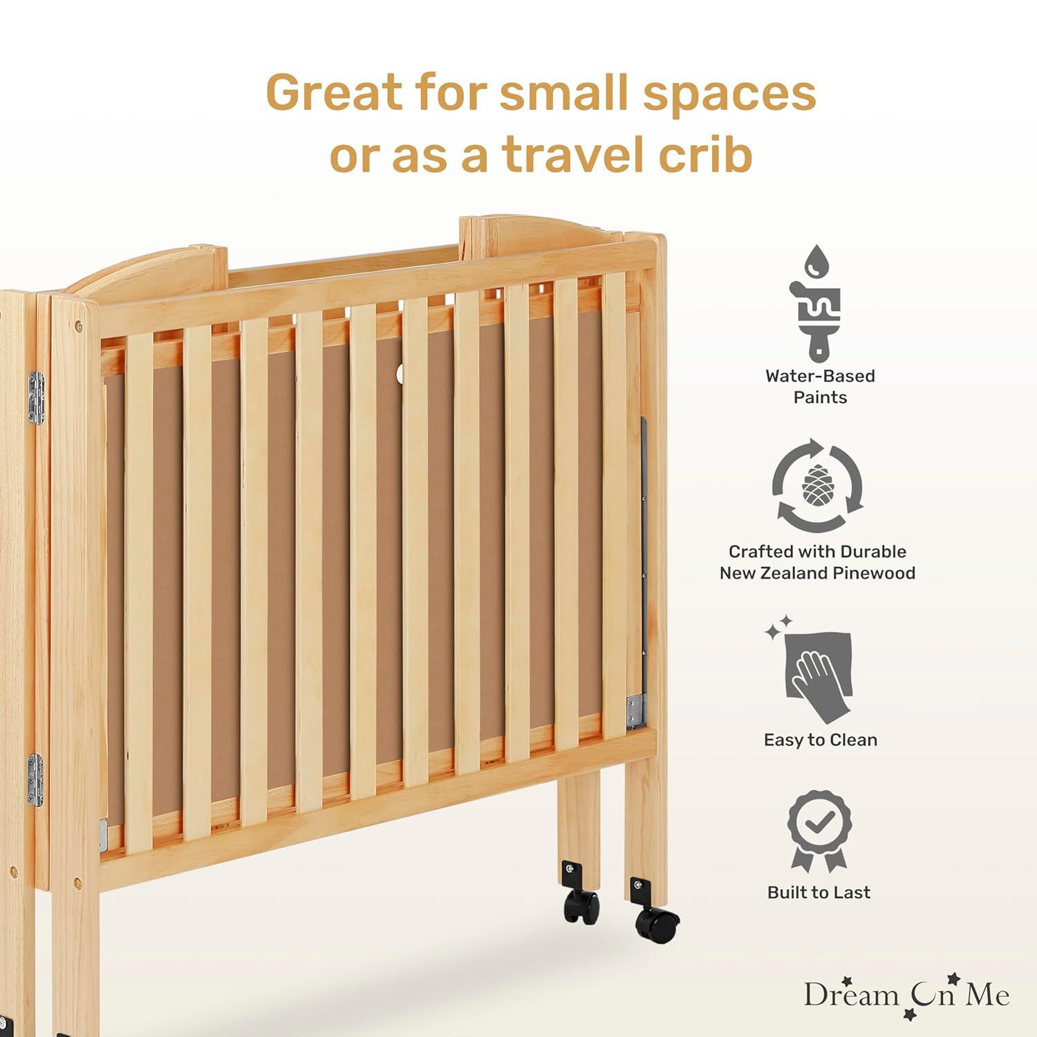 Dream On Me 2-in-1 Mini Convertible Portable Crib