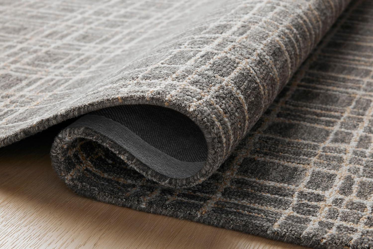 Graphite and Pebble Hand-Tufted Wool Rectangular Rug 3'-6" x 5'-6"