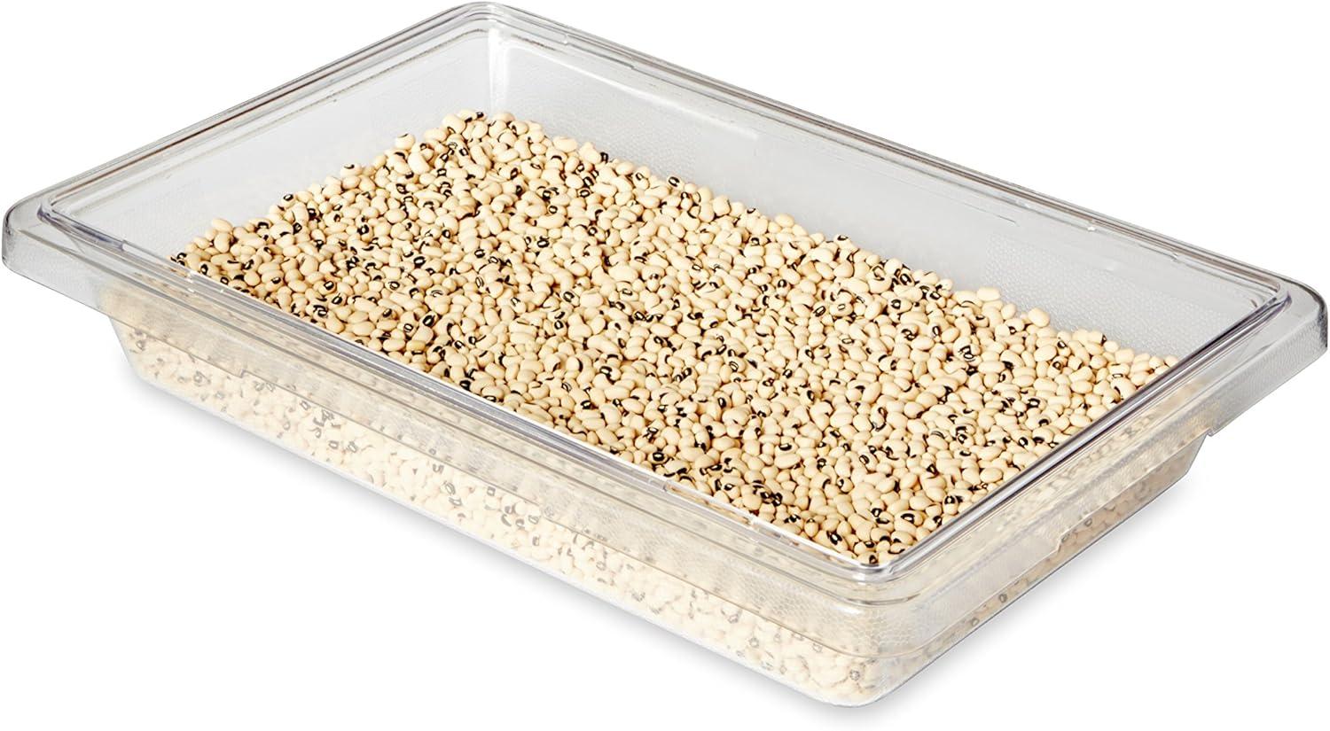 Food/Tote Boxes, 2gal, 18w x 12d x 3 1/2h, Clear