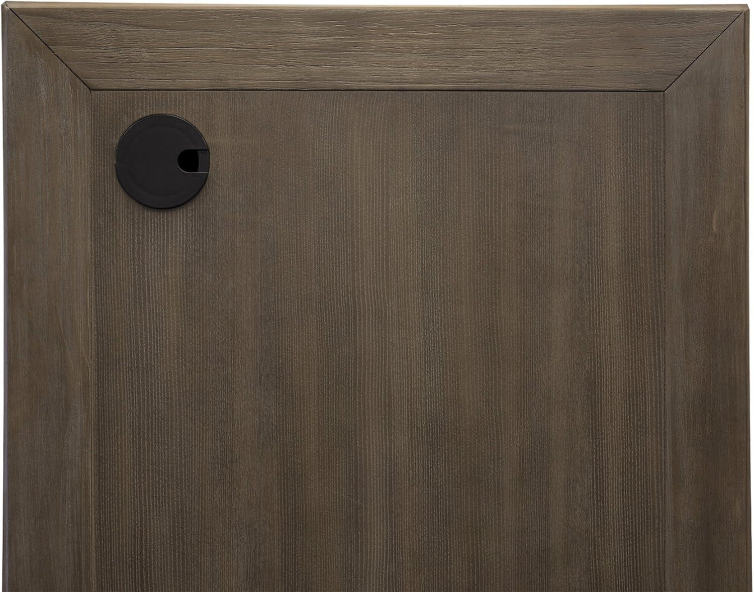 Carson Double Pedestal Desk Brown - Martin Furniture: Solid Wood, Veneers, No Assembly Required