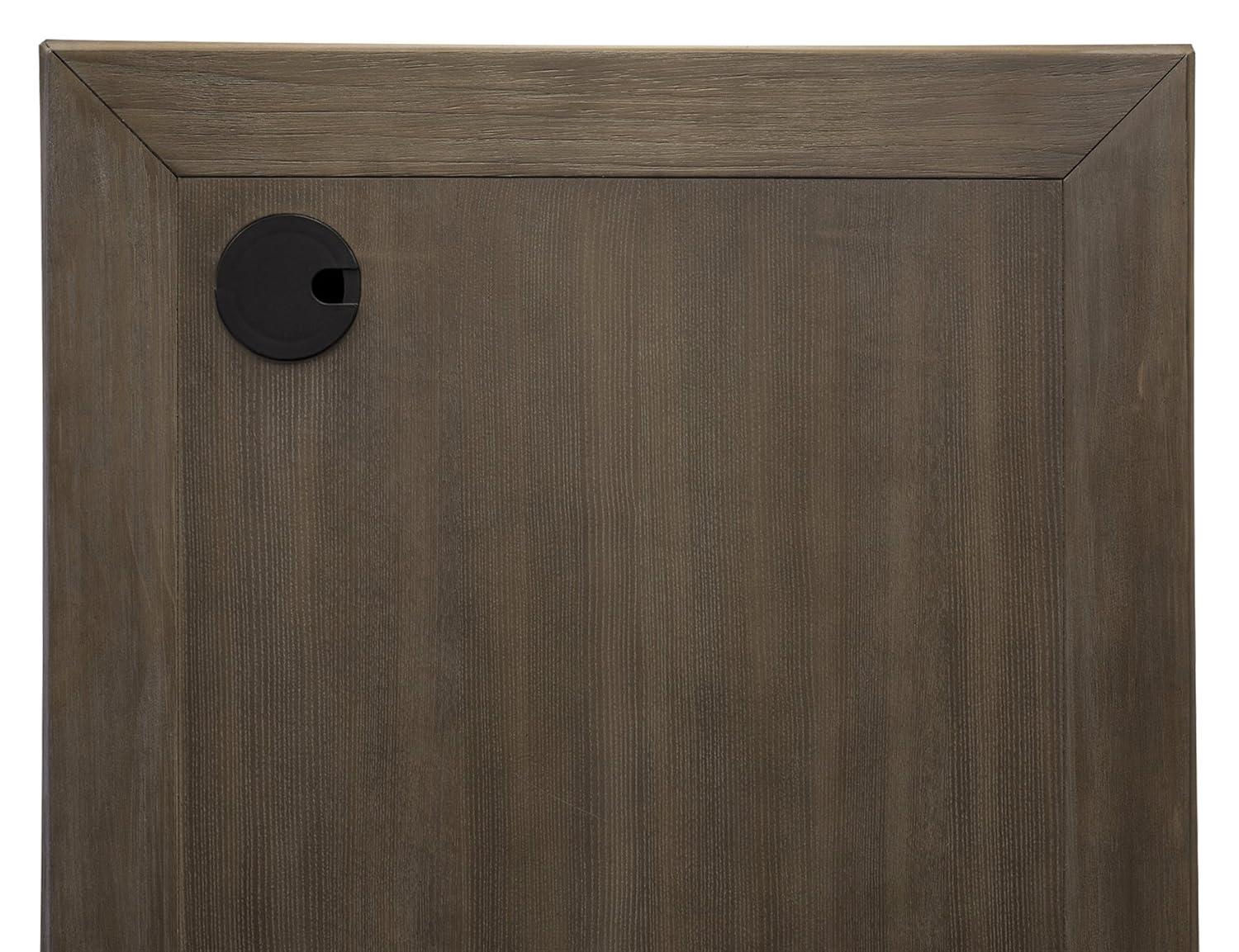 Carson Double Pedestal Desk Brown - Martin Furniture: Solid Wood, Veneers, No Assembly Required