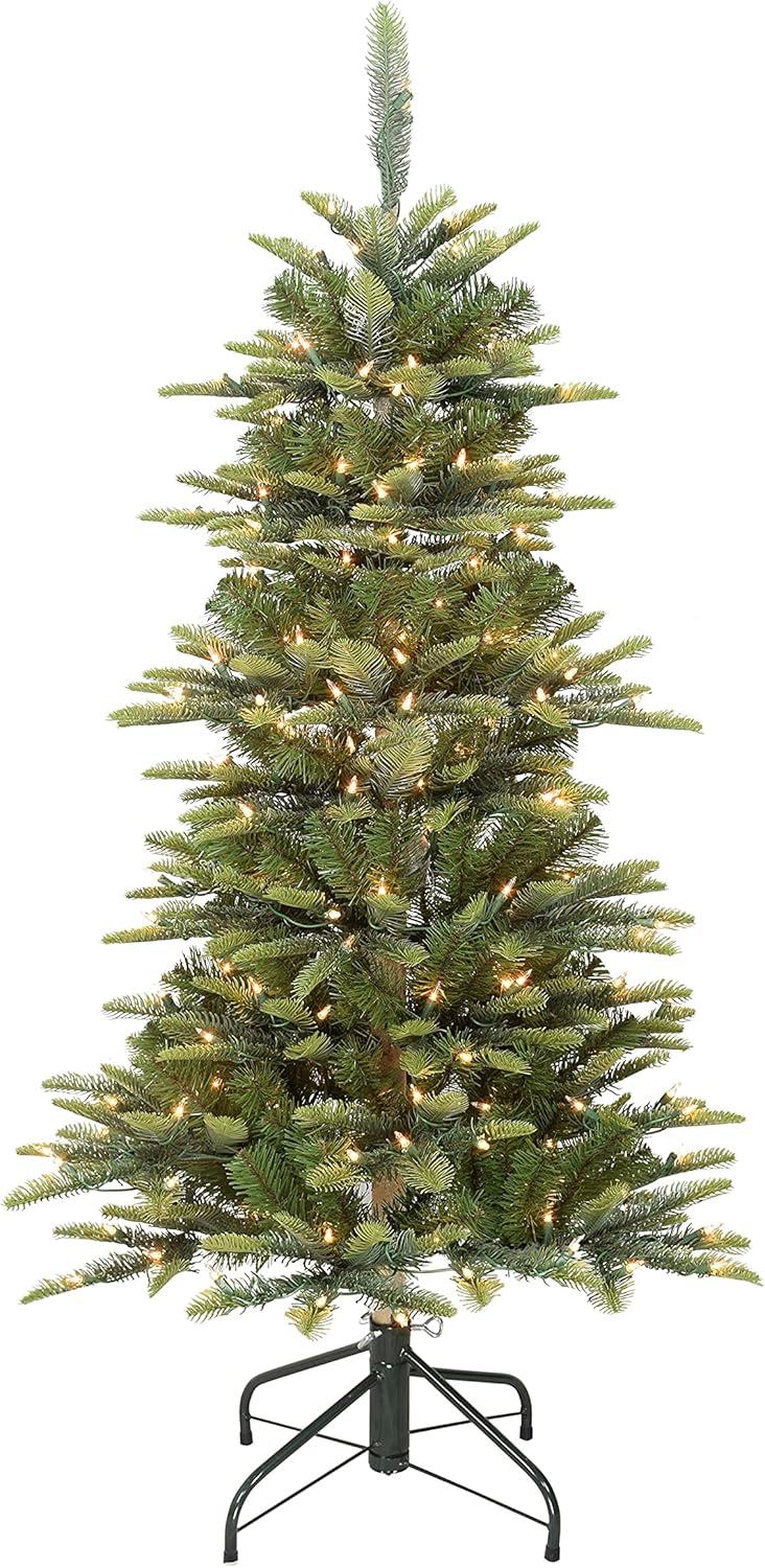 CC Christmas Decor Pre-lit Slim Aspen Fir Artificial Christmas Tree - 4.5’ - Clear Lights