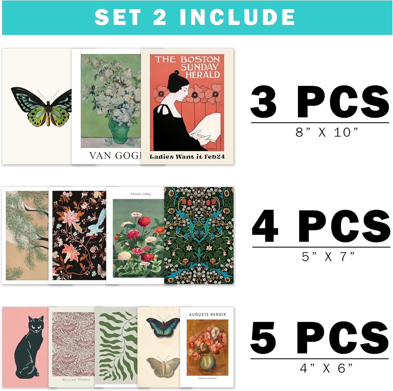 97 Decor Vintage Eclectic Wall Art Prints - Maximalist Funky Pictures, Bright Famous Artist Prints For Wall Decor, Gallery Colorful Art Posters For Bedroom (unframed)