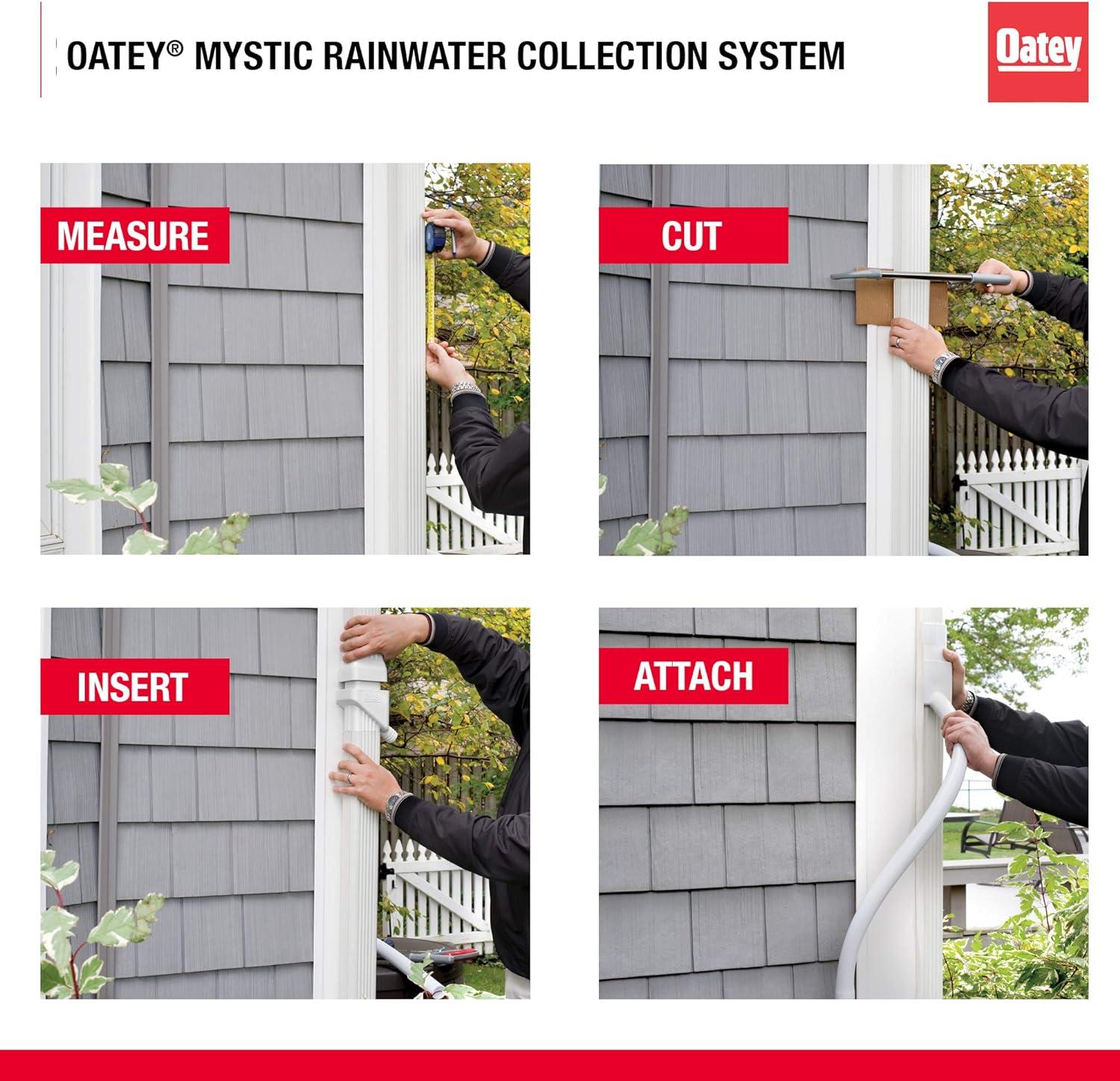 Mystic White UV-Resistant Rainwater Collection System