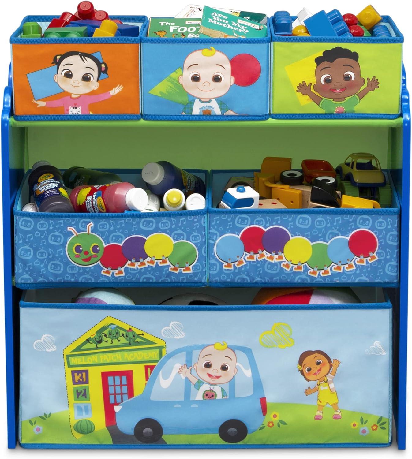 Cocomelon Design & Store 6 Bin Toy Storage Organizer - Greenguard Gold Certified