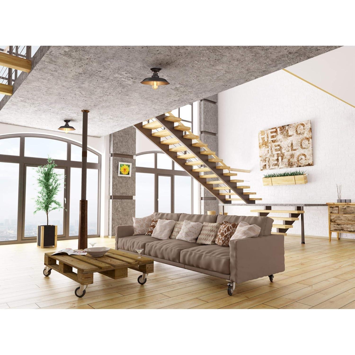 Westinghouse Lighting 6370300 12 in. 1 Light Semi-Flush with Highlights - Oil Rubbed Bronze