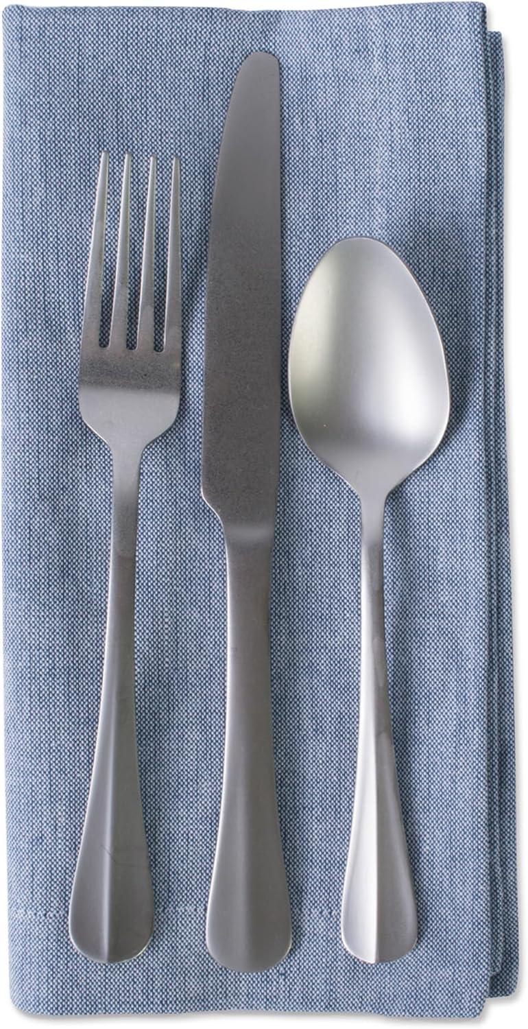 Design Imports  Chambray Napkin Set 6 Piece, Blue, 20X20"