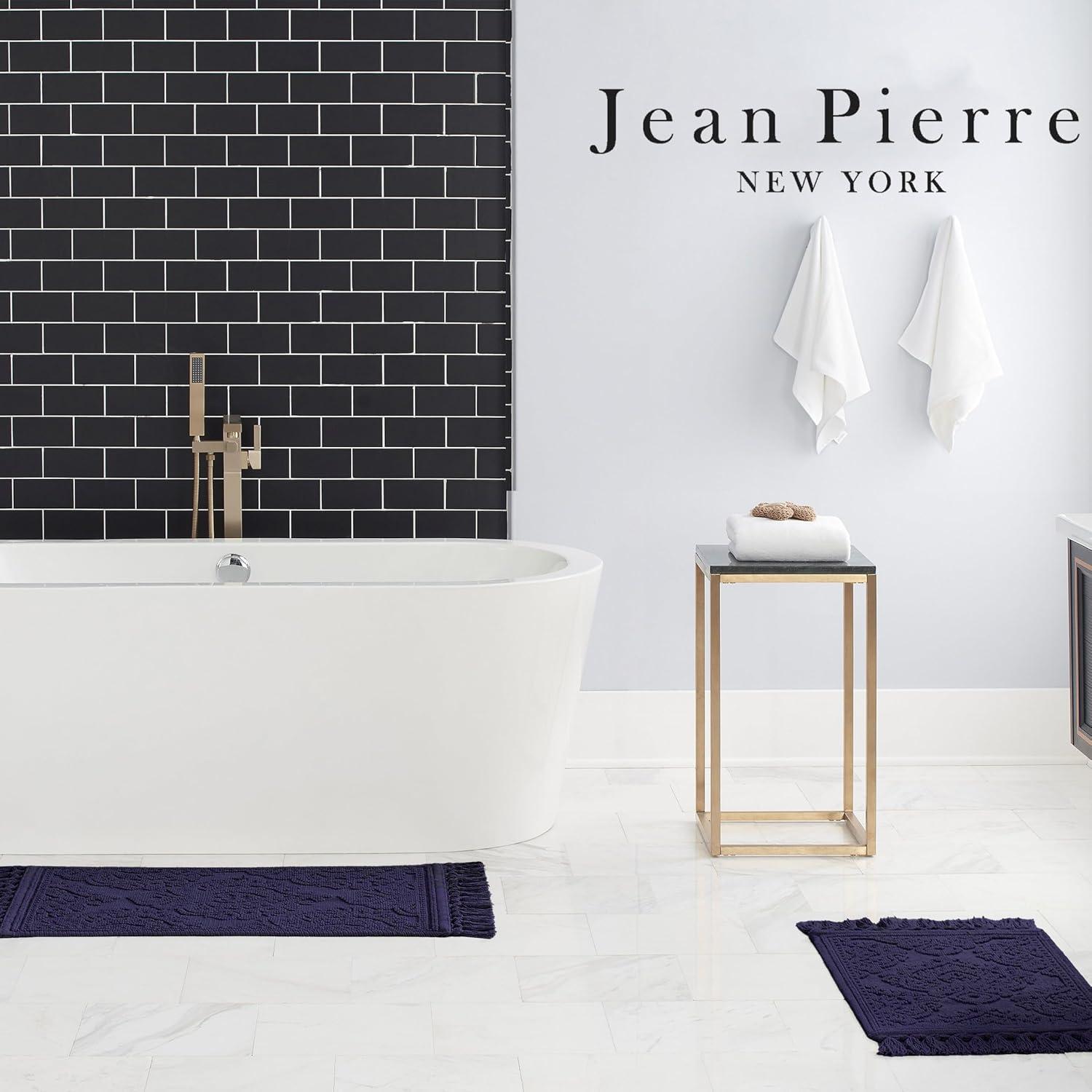 Jean Pierre Ricardo Cotton Fringe 2-Piece Bath Rug Set, Indigo