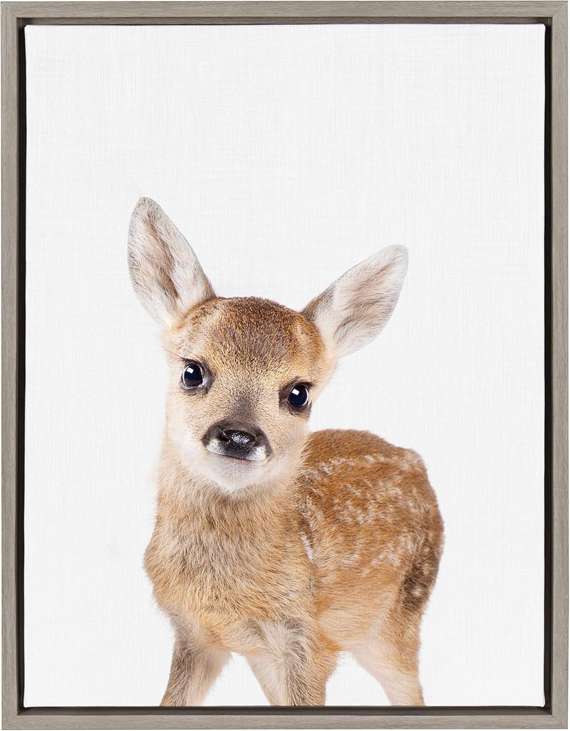 18" x 24" Sylvie Animal Studio Deer Framed Canvas by Amy Peterson - Kate & Laurel All Things Decor