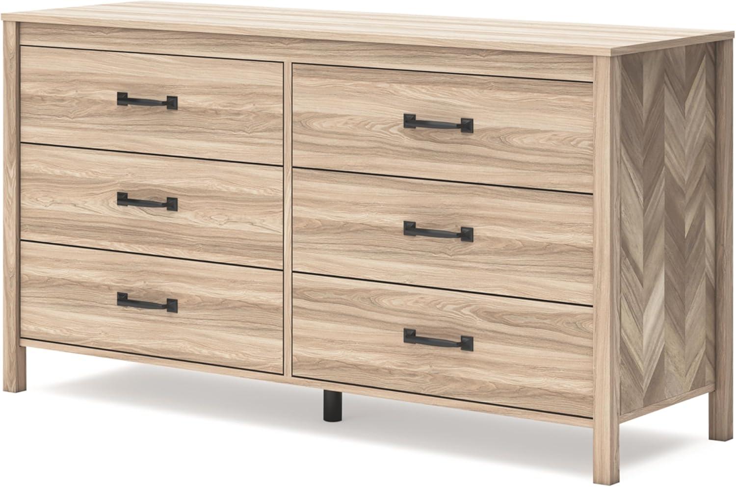 Signature Design by Ashley Battelle 6 Drawer Dresser, Tan