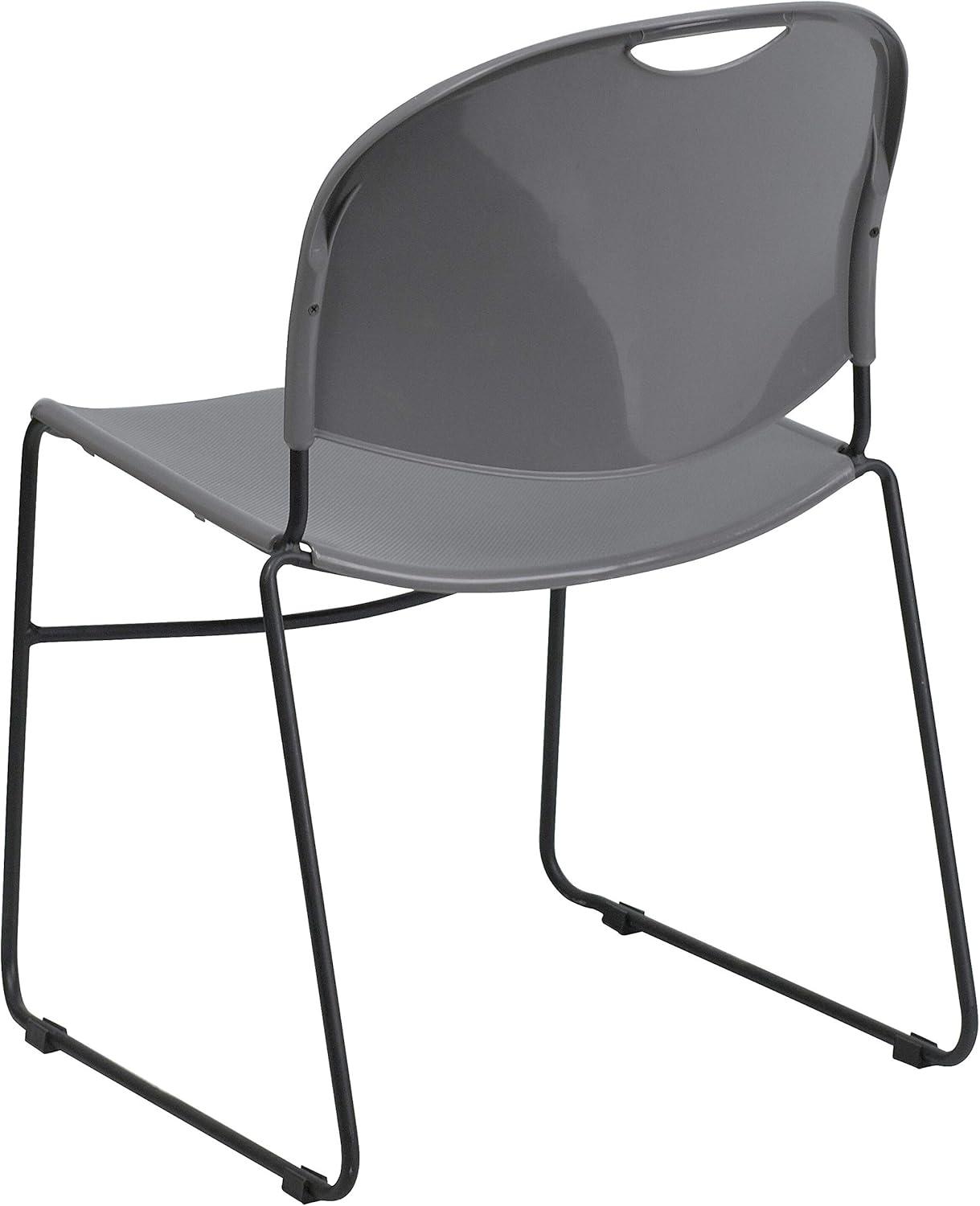 Flash Furniture Gaea 880 lb. Capacity Ultra-Compact Stack Chair with Metal Frame
