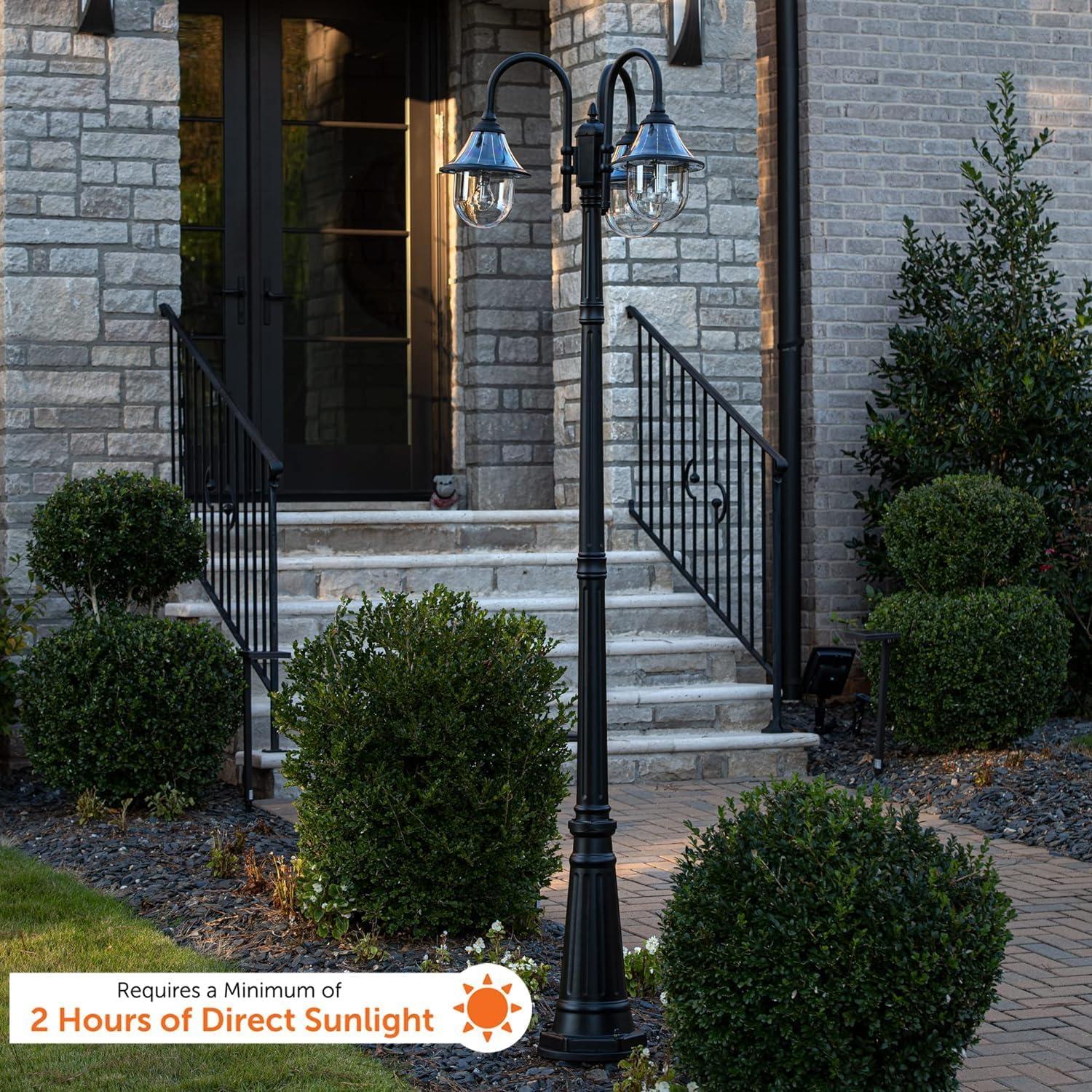 Orion Triple Head Lamp Post - Black