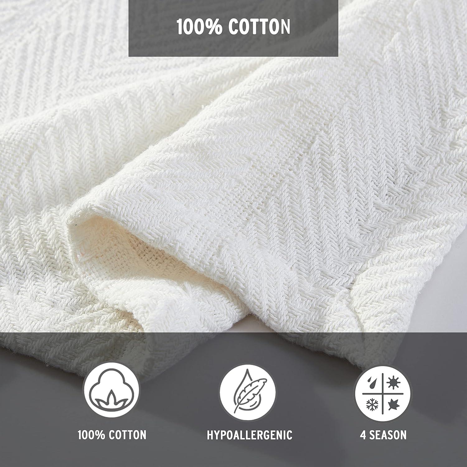 Eddie Bauer Eddie Bauer Herringbone Cotton Reversible Blanket