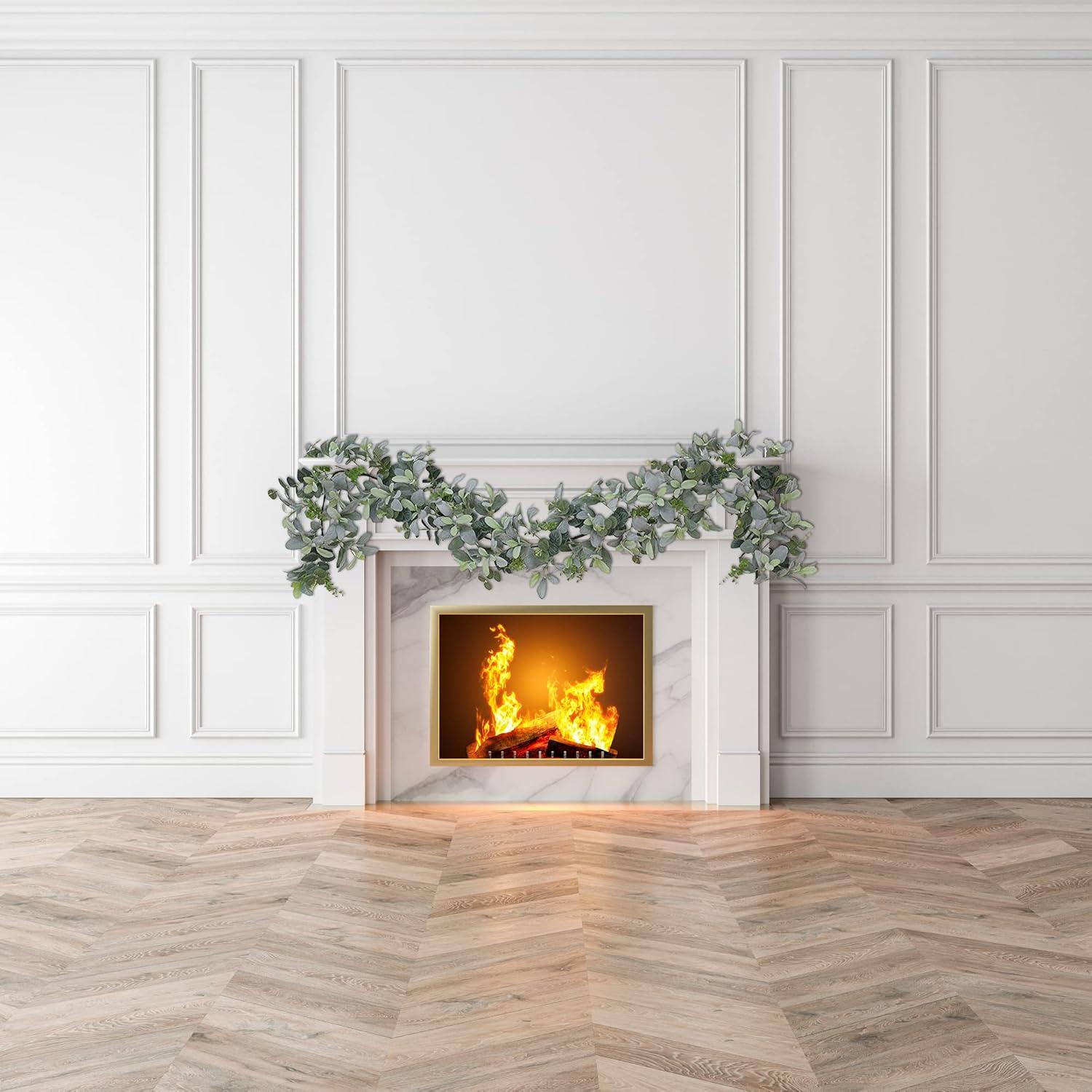 Puleo International 72'' in. Faux Lambs Ear Garland