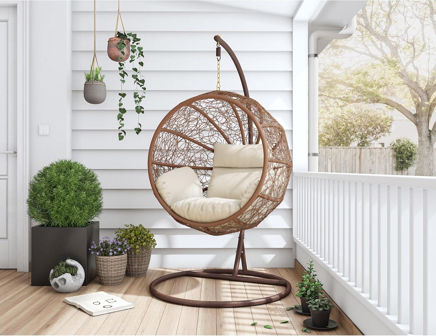 Dakota Fields Kamberlyn 1 Person Swing Chair with Stand