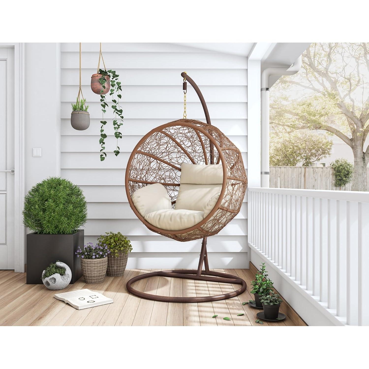 Dakota Fields Kamberlyn 1 Person Swing Chair with Stand