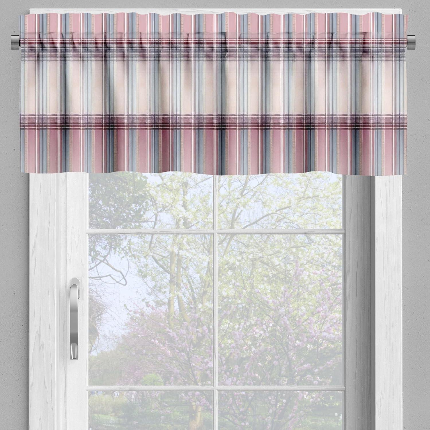 Ambesonne Floral Tailored 55'' W Kitchen Curtain