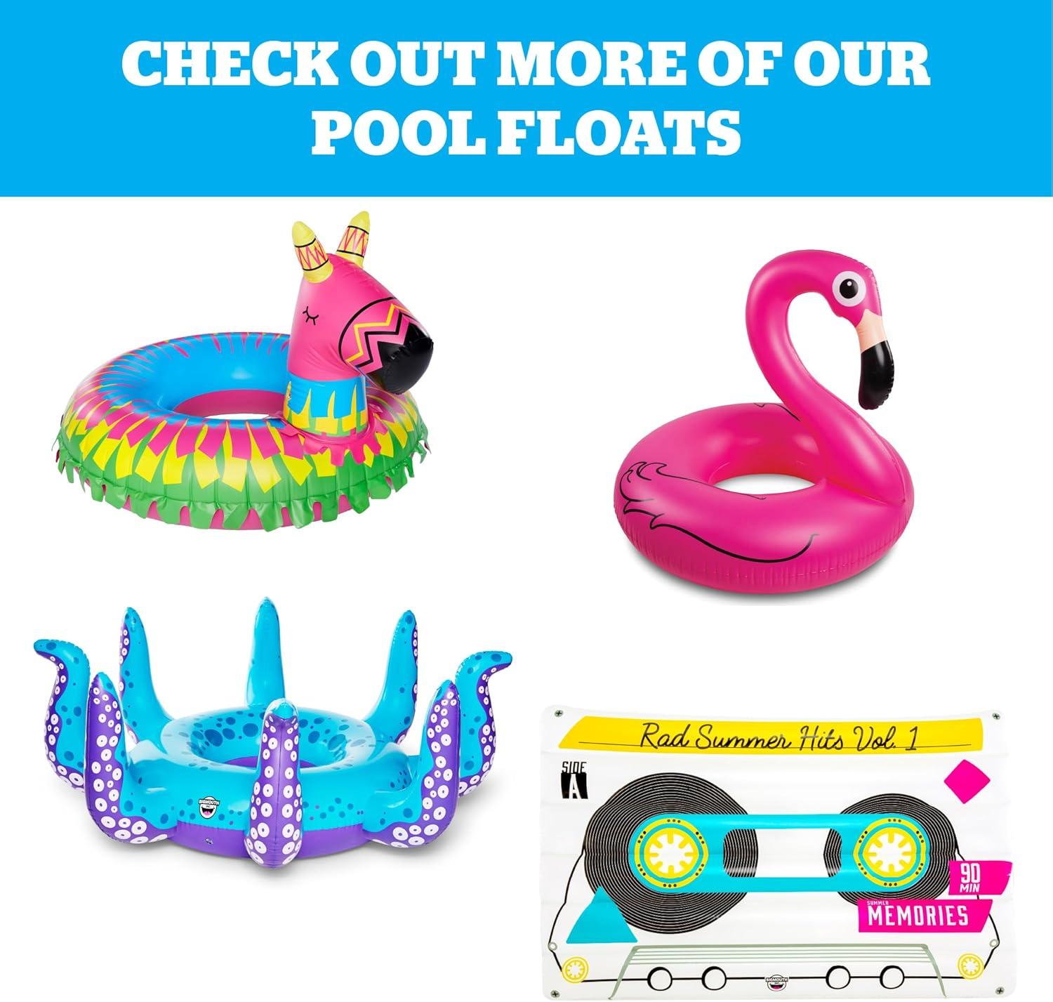 BigMouth Inc Gigantic Donut Pool Float, Funny Inflatable Vinyl Summer Pool or Beach Toy, Patch Kit Included