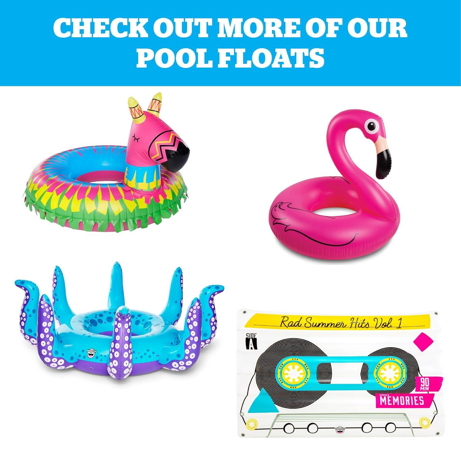 BigMouth Inc Gigantic Donut Pool Float, Funny Inflatable Vinyl Summer Pool or Beach Toy, Patch Kit Included