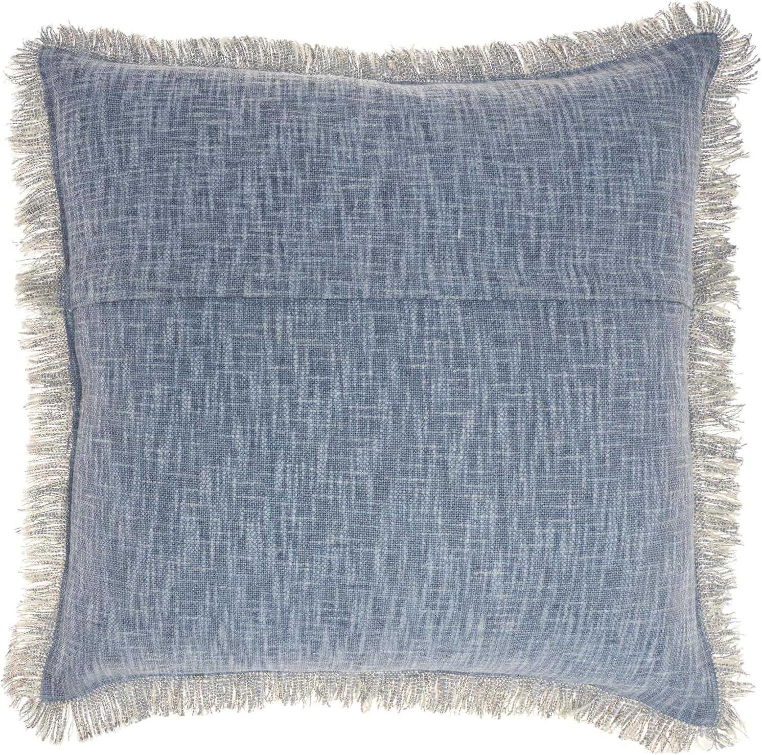 Nicolecurtis Fringed Cotton Throw Pillow