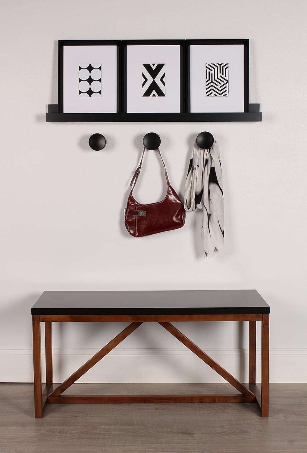 Decorative Wall Shelf Black - Kate & Laurel All Things Decor: Modern Floating Ledge, 42" Long