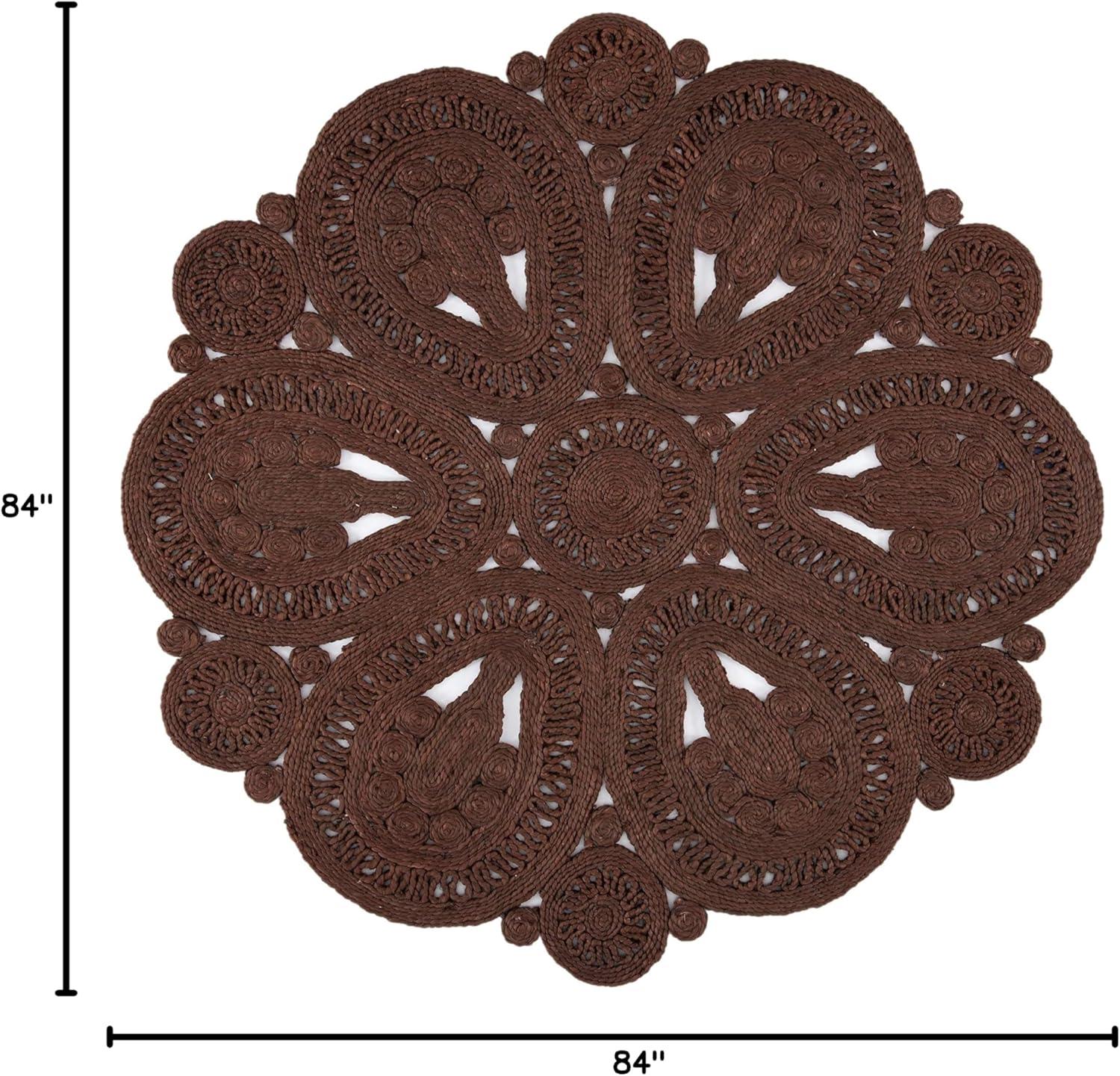 Natural Fiber NF360 Hand Woven Area Rug - Brown - 7' round - Safavieh.