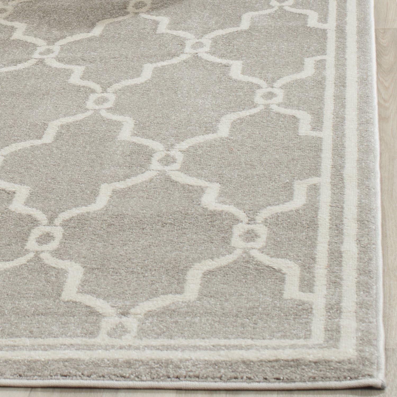 Amherst AMT414 Power Loomed Indoor Area Rug - Light Grey/Ivory - 6'x9' - Safavieh