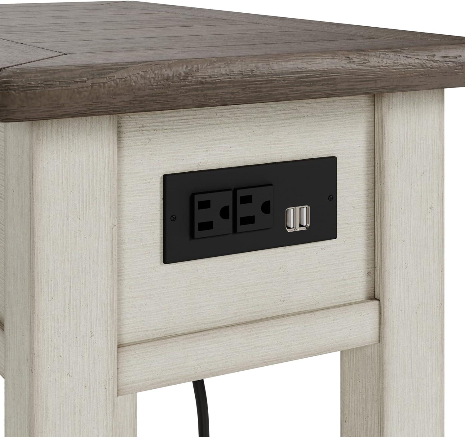 Signature Design by Ashley Casual Bolanburg Chairside End Table Two-tone