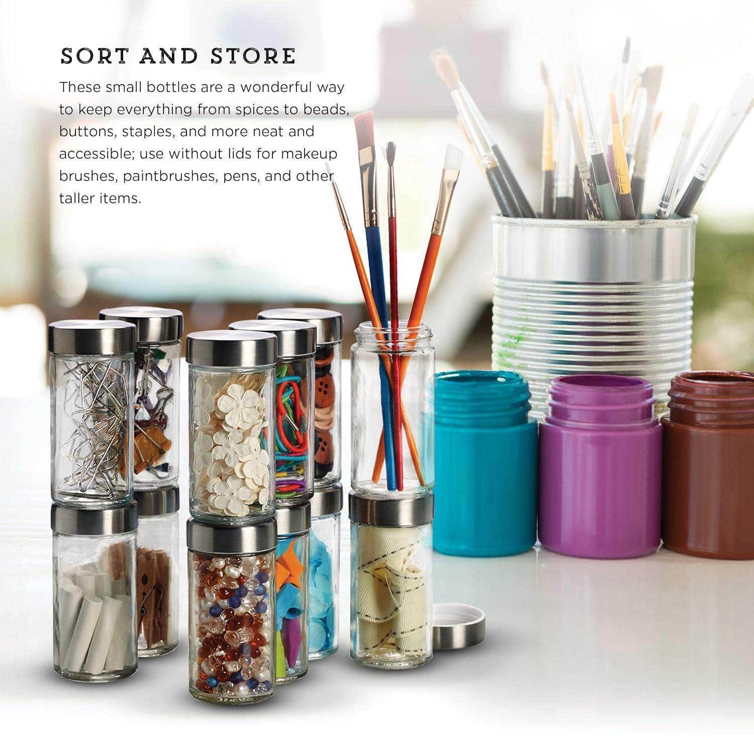 Kamenstein Kamenstein Empty Jars With Silver Cap, 3-Ounce (Set of 12)