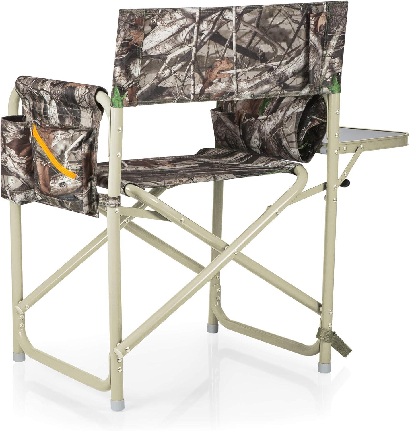 Aluminum Frame Outdoor Director's Chair with Side Table and Storage