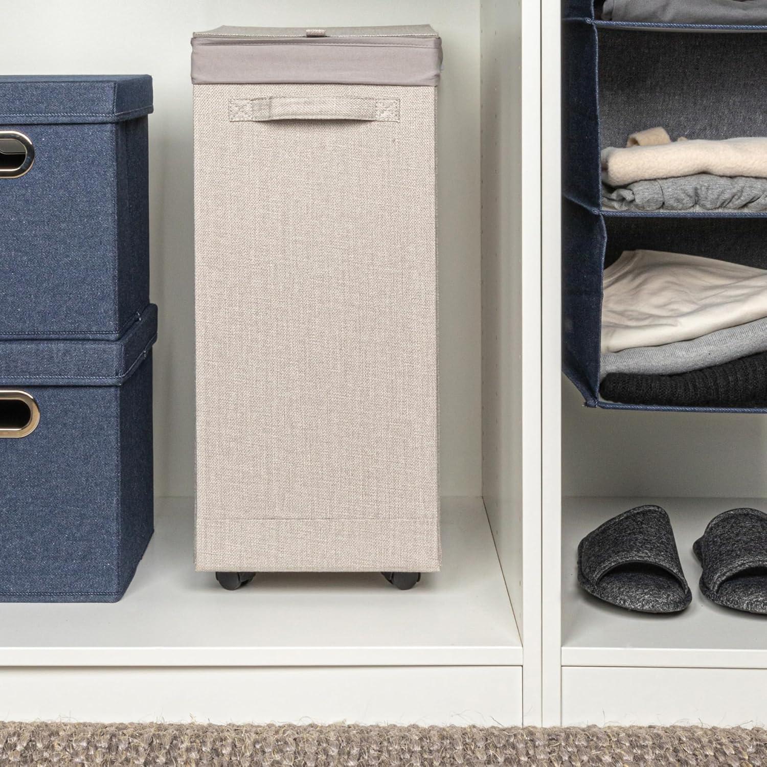 Household Essentials Rolling Laundry Hamper with Handles