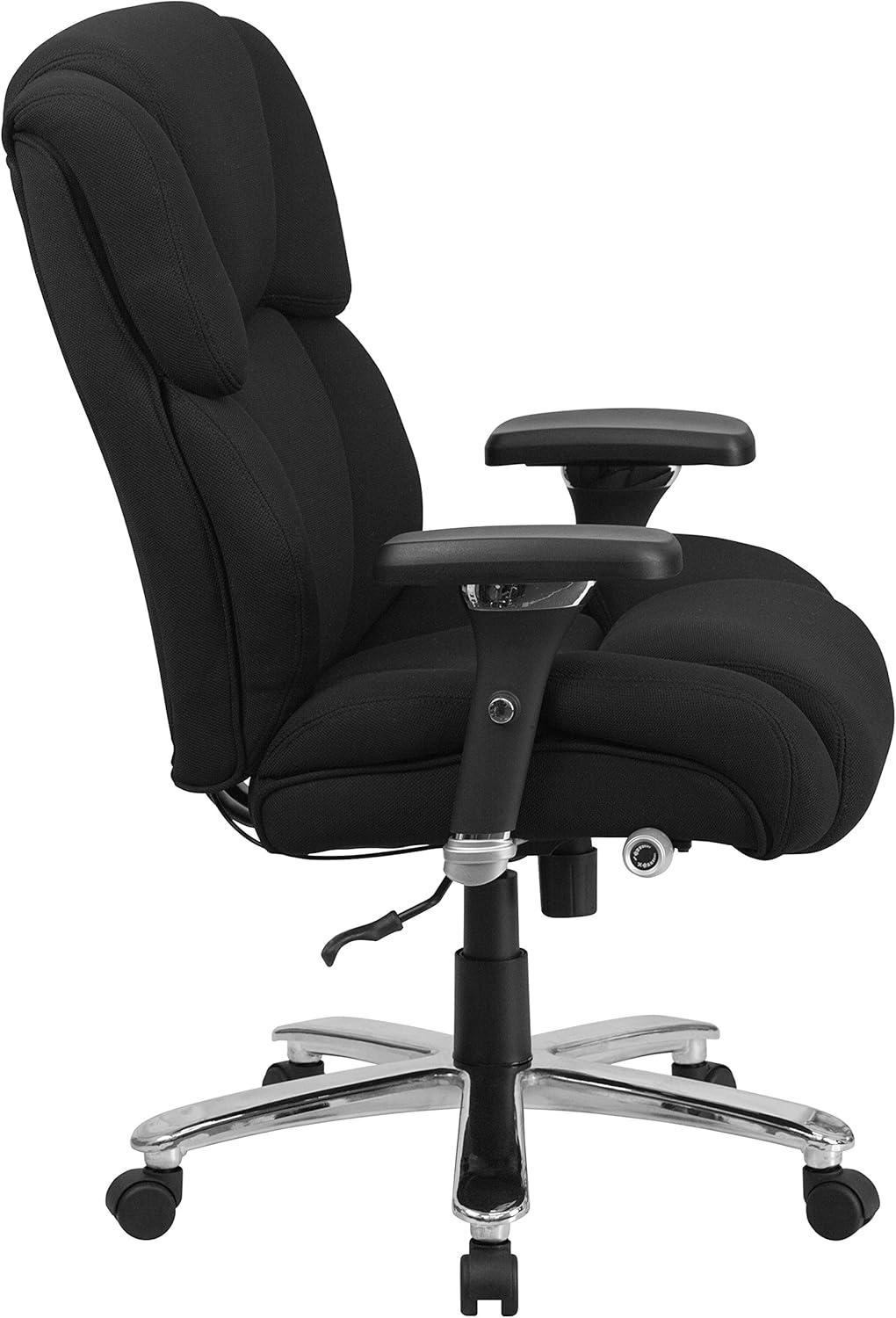 Flash Furniture HERCULES Series 24/7 Intensive Use Big & Tall 400 lb. Rated Executive Swivel Ergonomic Office Chair with Lumbar Knob and Tufted Headrest & Back