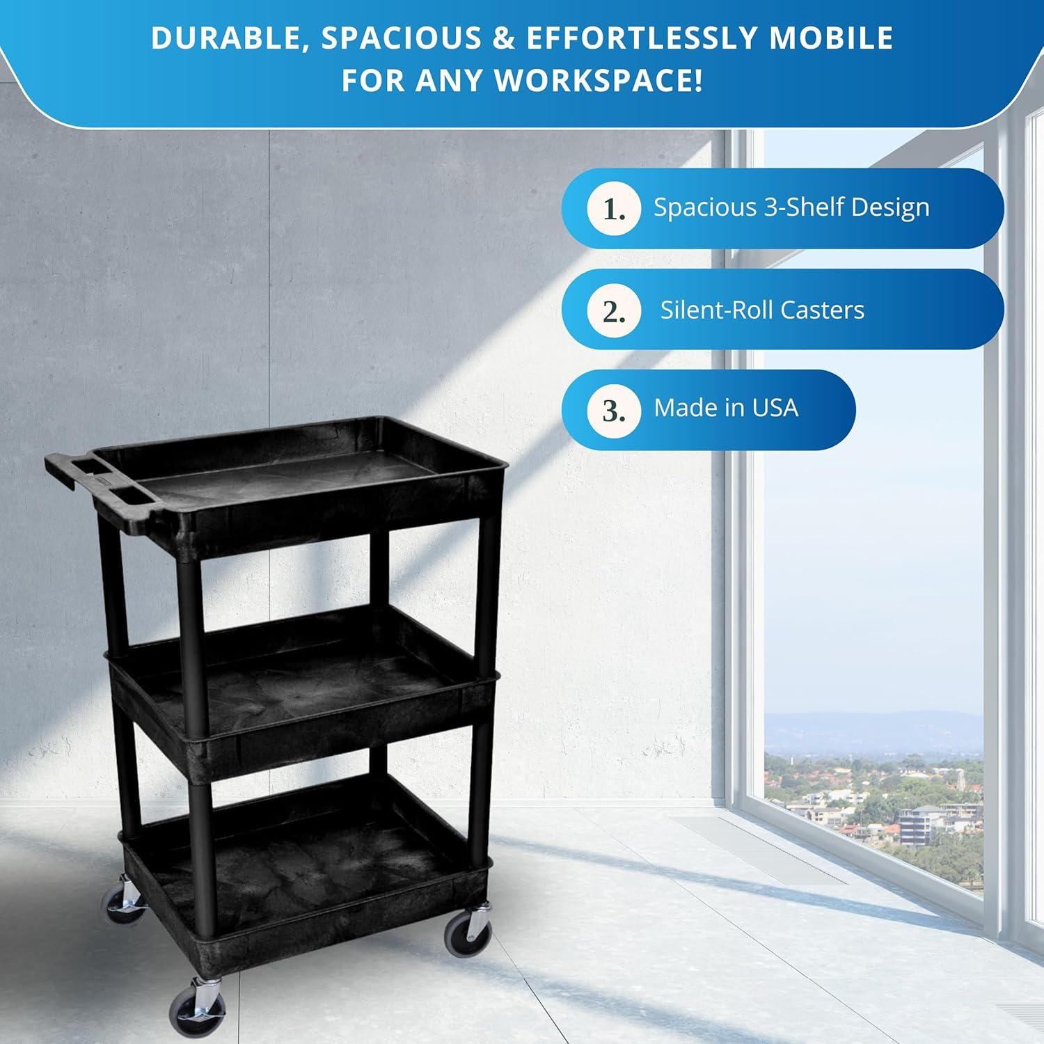 STC111-B Tub Cart - Three Shelves