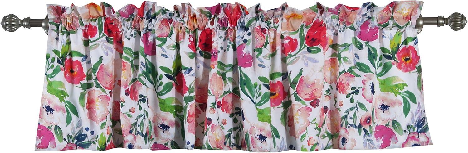 Barefoot Bungalow Blossom Window Valance With 2" header 3" rod pocket - 84x19", Multicolor