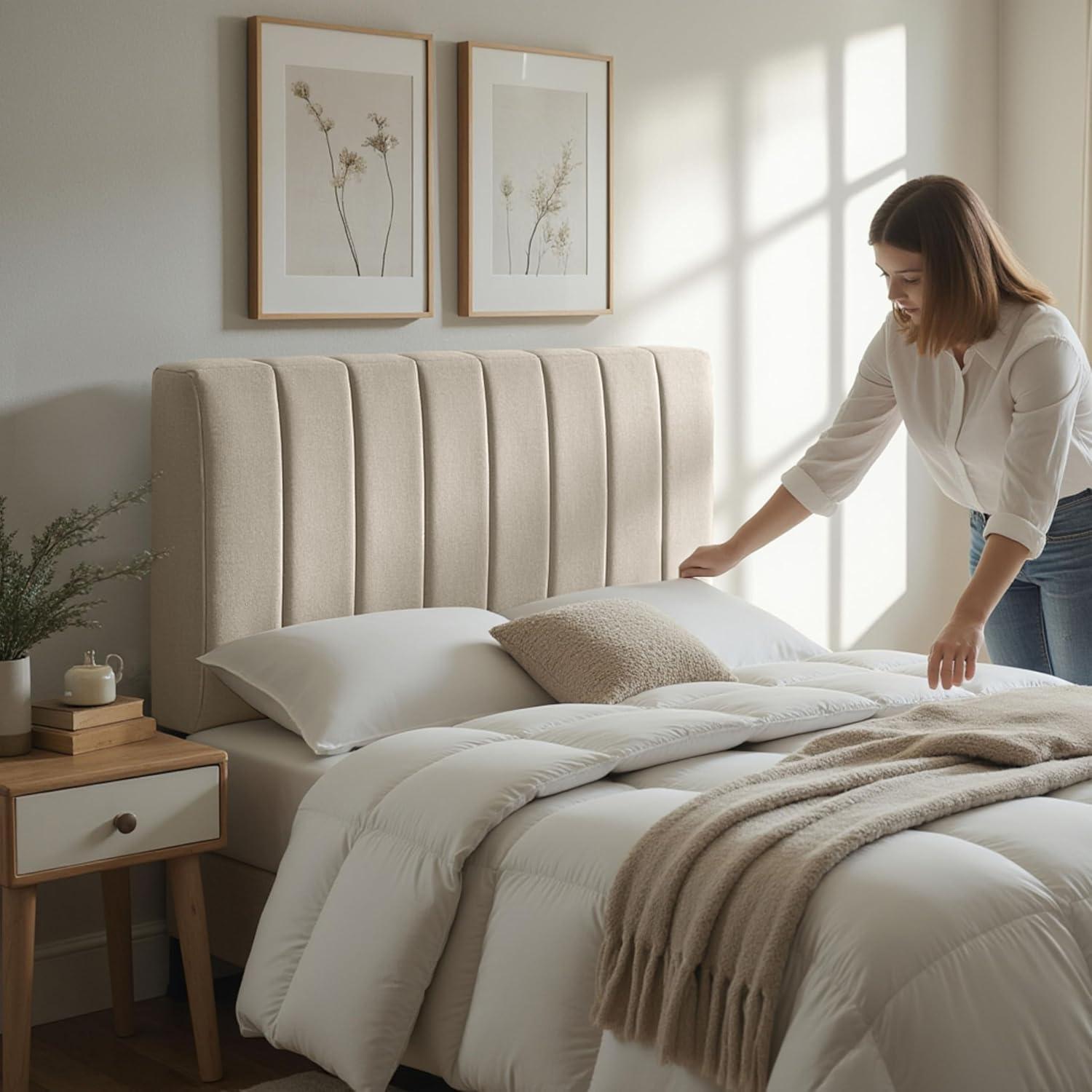 Chastelyne Upholstered Easy Assemble Wall Mounted Headboard