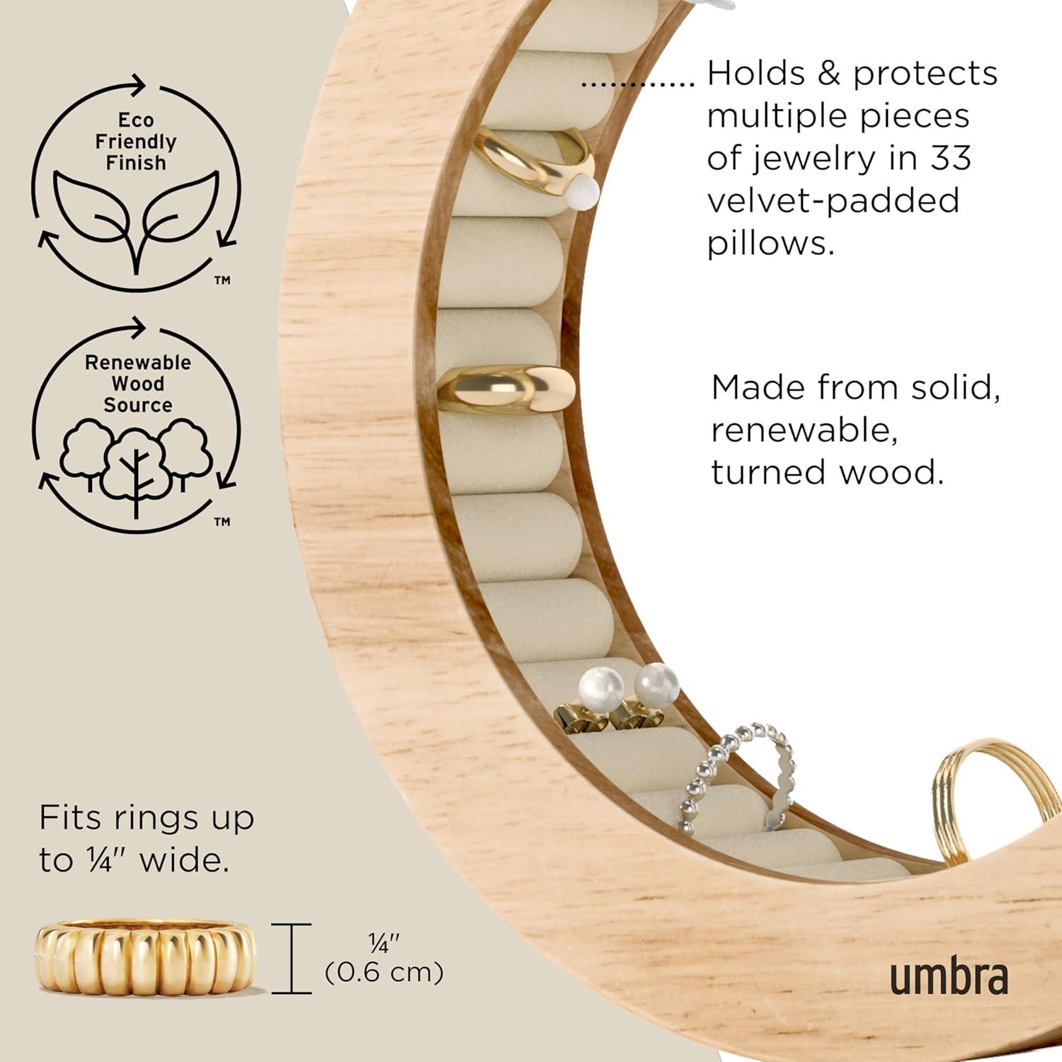 Umbra Ferris Jewelry Organizer Ring Holder, Storage Solution, Natural