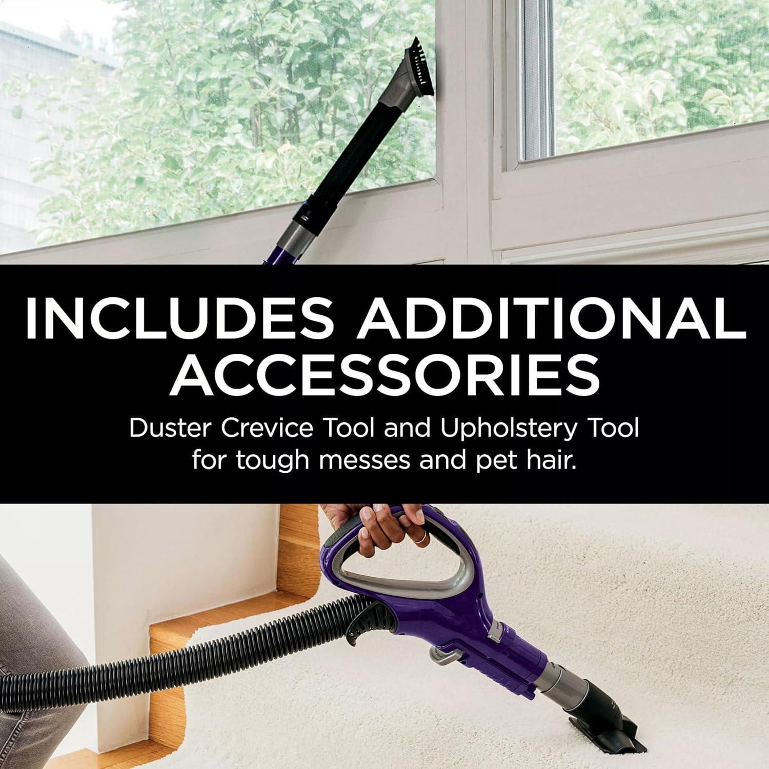 Shark Navigator Powered Lift-Away Upright Vacuum - NV586: HEPA Filter, Pet Hair, Swivel Head, Multi-Surface, 25' Cord