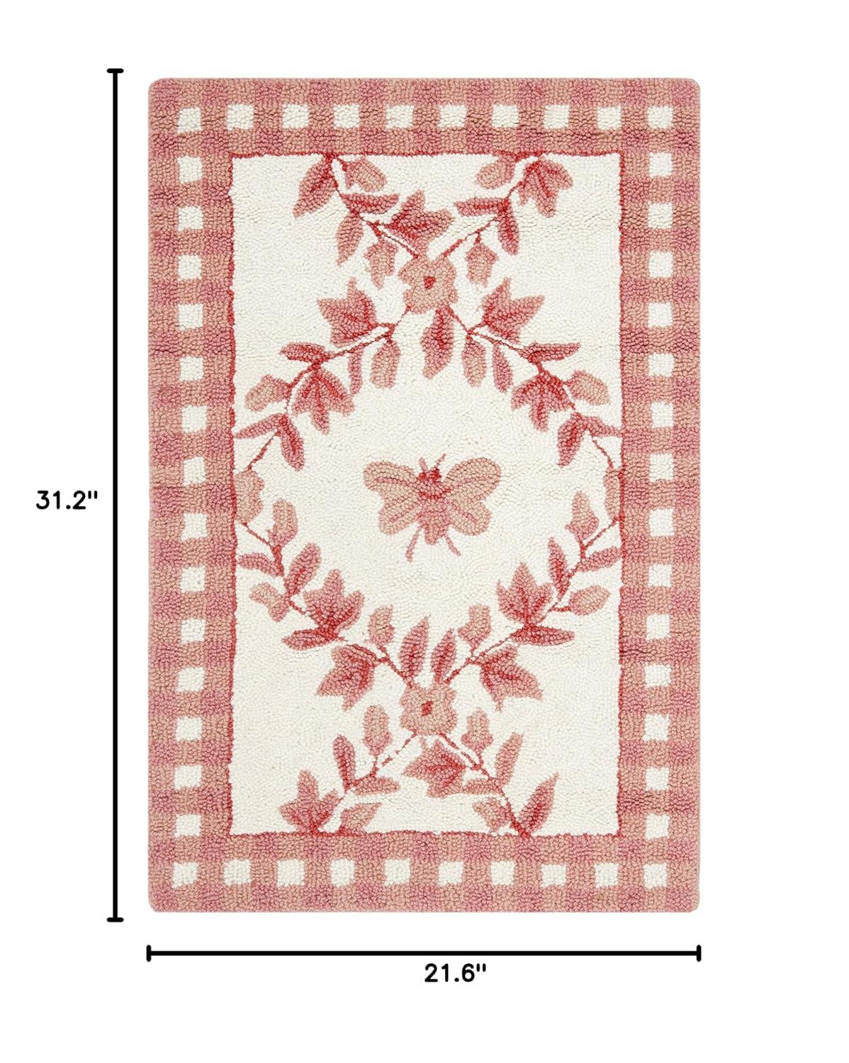 Chelsea HK55 Hand Hooked Accent Rug - Ivory/Rose - 1'8"x2'6" - Safavieh