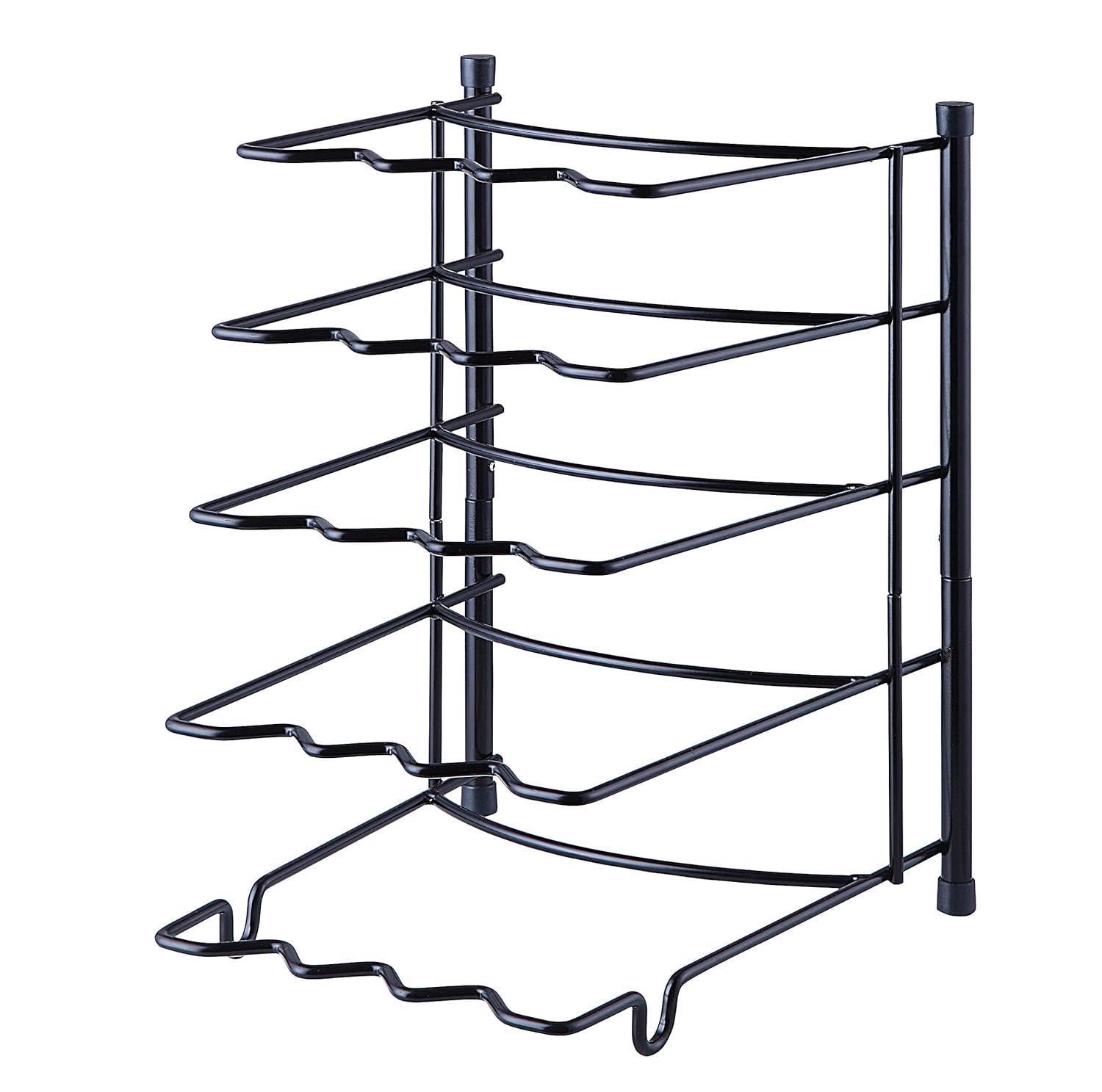 Prep & Savour Heavy-Duty Kitchenware Pan Divider, Pot Lid, and Pot, Pan Organizer Rack Holder
