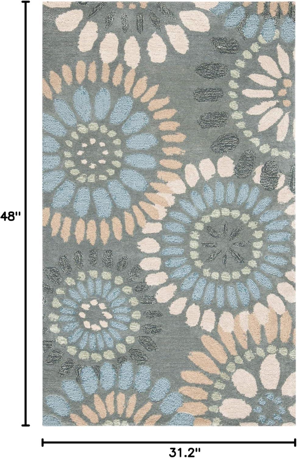 Arber Hand Tufted Wool Floral Rug