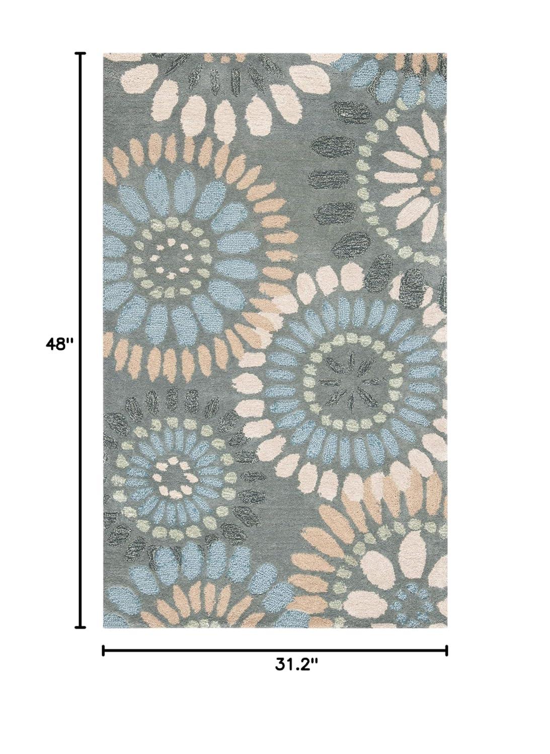 World Menagerie Arber Jardin Hand Tufted Wool Floral Rug
