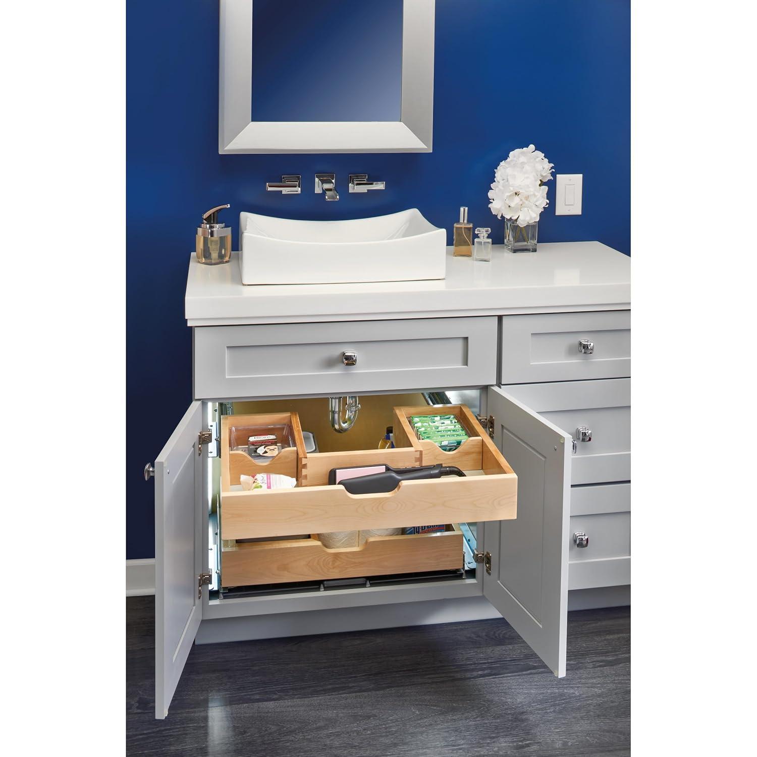Rev-A-Shelf Rev-A-Shelf Wood Vanity Sink Cabinet Pull Out Organizer
