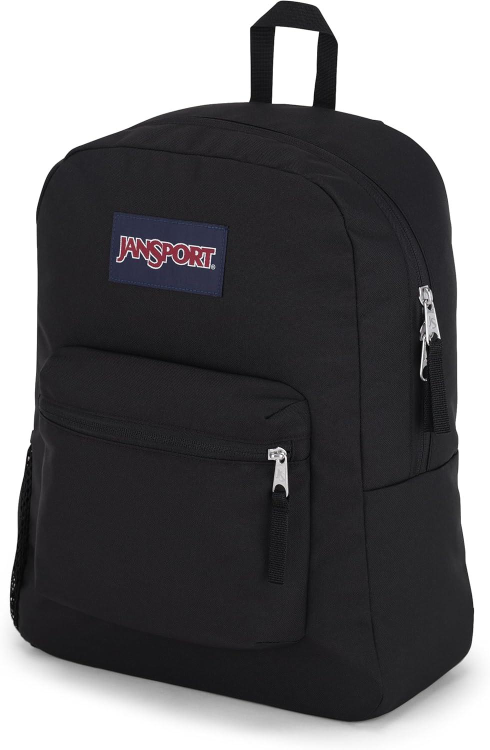 Black 600D Polyester Unisex School Backpack with Padded Straps