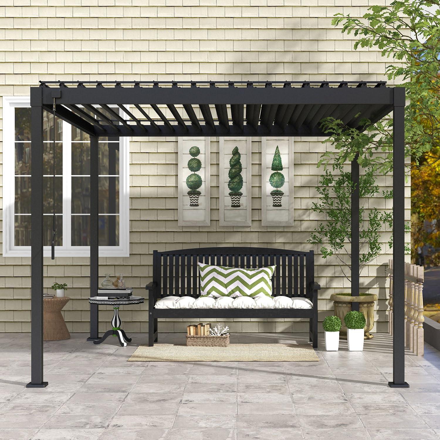 Mirador 80/88S Metal Frame Pergola with Adjustable Louvered Roof & Reviews | Wayfair