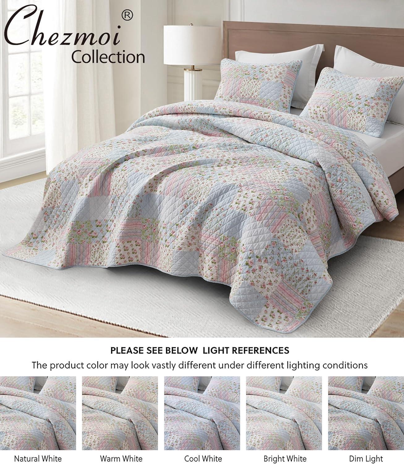 Holly Cotton Patchwork Quilt Set