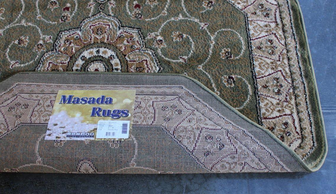 Masada Rugs Traditional Octagon Area Rug Design # 404 Burgundy (5 Feet 3 Inch X 5 Feet 3 Inch) Octagon