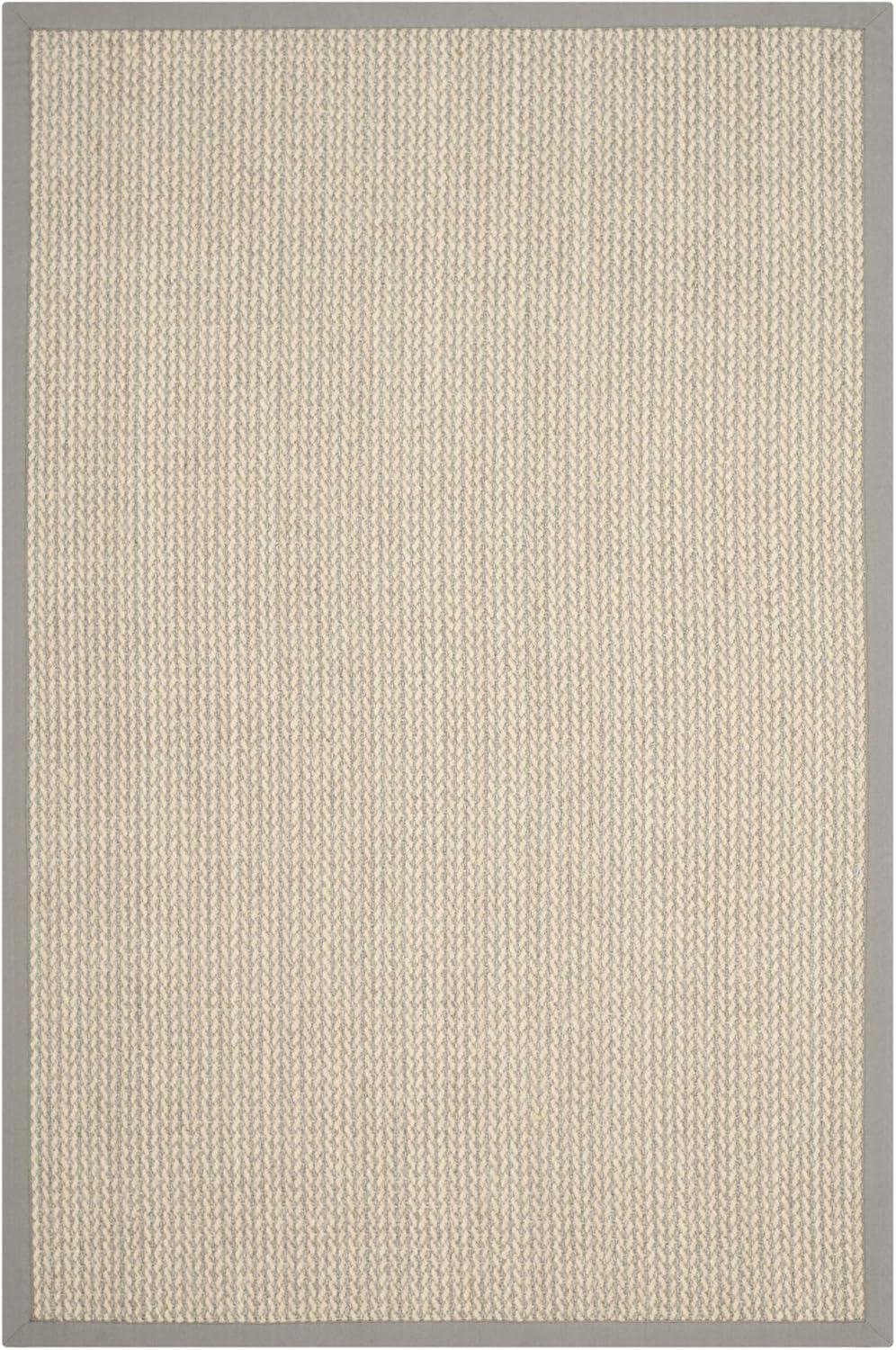 Handcrafted Coastal Charm Gray Wool 5' x 8' Area Rug