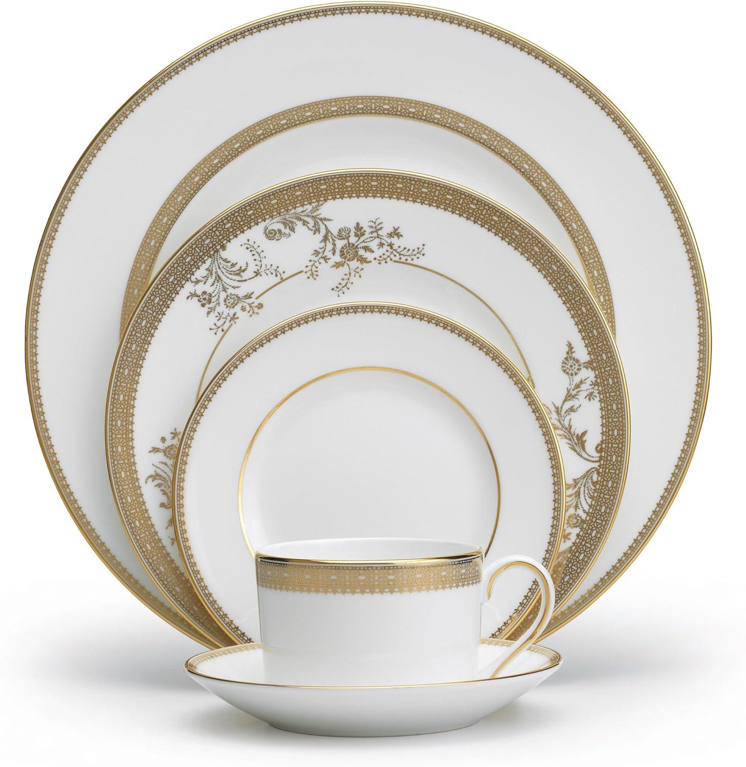 Vera Wang Gold Lace Porcelain 5-Piece Place Setting